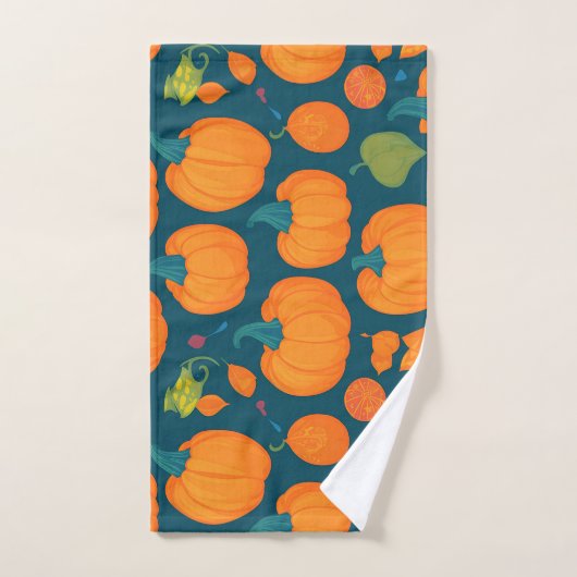 Pumpkin Mosaik Personalisiertes Muster Badhandtuch Set (Handtuch)