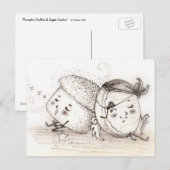 Pumpkin Muffin & Sugar Cookie Postcard Postkarte (Vorne/Hinten)