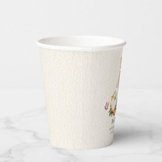 Pumpkin Mushroom Woodland Insekten Mädchen Kinderd Pappbecher (Rechts)