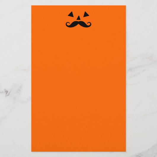 Pumpkin Mustache Briefpapier (Vorderseite)