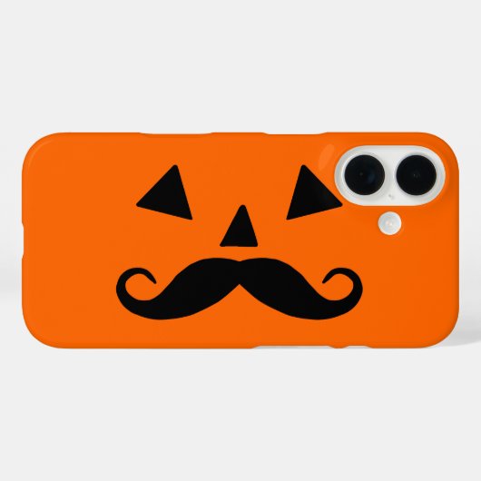 Pumpkin Mustache Case-Mate iPhone Hülle (Rückseite (Horizontal))