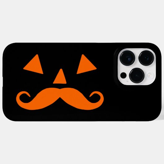 Pumpkin Mustache Case-Mate iPhone Hülle (Rückseite (Horizontal))