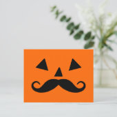 Pumpkin Mustache Postkarte (Stehend Vorderseite)