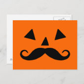 Pumpkin Mustache Postkarte (Vorne/Hinten)