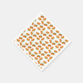 Pumpkin Muster Herbst Orange Green Serviette (Ecke)