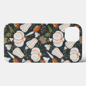 Pumpkin nahtloses Muster schwarz-weiß Case-Mate iPhone Hülle (Rückseite (Horizontal))