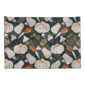 Pumpkin nahtloses Muster schwarz-weiß Kissenbezug (Rückseite-Rechts)