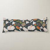 Pumpkin nahtloses Muster schwarz-weiß Seitenschläferkissen (Vorderseite)