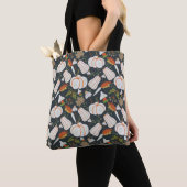 Pumpkin nahtloses Muster schwarz-weiß Tasche (Von Nahem)
