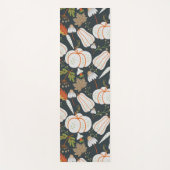 Pumpkin nahtloses Muster schwarz-weiß Yogamatte (Vorderseite)