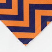 Pumpkin Navy LG Zickzack Navy Blue Name Monogram Fleecedecke (Ecke)
