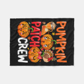 Pumpkin Niedlich Patch Crew Erntedank Fall Türkei Fleecedecke (Vorderseite (Horizontal))