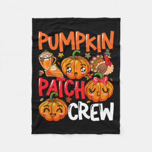 Pumpkin Niedlich Patch Crew Erntedank Fall Türkei Fleecedecke