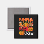 Pumpkin Niedlich Patch Crew Erntedank Fall Türkei Magnet (Vorderseite/Rückseite)