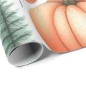 Pumpkin Niedliche Wasserfarben Herbst & Herbst Ern Geschenkpapier (Rolleneckpunkt)