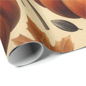 Pumpkin Niedliche Wasserfarben Herbst & Herbst Ern Geschenkpapier (Rolleneckpunkt)