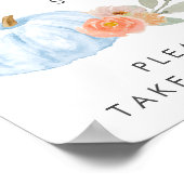 Pumpkin Nimm eine Leckerei Baby Boy Shower Poster (Ecke)