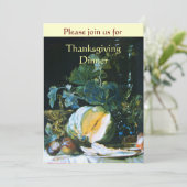 PUMPKIN , OBST UND GLASSWARE Erntedank Dinner Einladung (Stehend Vorderseite)