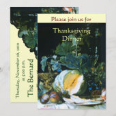 PUMPKIN , OBST UND GLASSWARE Erntedank Dinner Einladung (Vorne/Hinten)
