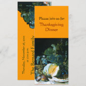 PUMPKIN , OBST UND GLASSWARE Erntedank Dinner Einladung (Vorne/Hinten)