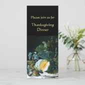 PUMPKIN , OBST UND GLASSWARE Erntedank Dinner Einladung (Stehend Vorderseite)