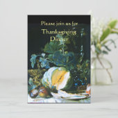 PUMPKIN , OBST UND GLASSWARE Erntedank Dinner Einladung (Stehend Vorderseite)