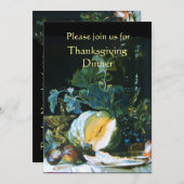 PUMPKIN , OBST UND GLASSWARE Erntedank Dinner Einladung (Vorne/Hinten)