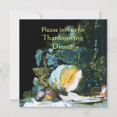 PUMPKIN , OBST UND GLASSWARE Erntedank Dinner Einladung (Vorderseite)