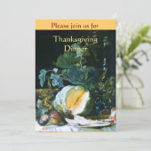 PUMPKIN , OBST UND GLASSWARE Erntedank Dinner Einladung (Stehend Vorderseite)