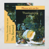 PUMPKIN , OBST UND GLASSWARE Erntedank Dinner Einladung (Vorne/Hinten)