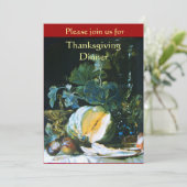 PUMPKIN , OBST UND GLASSWARE Erntedank Dinner Einladung (Stehend Vorderseite)