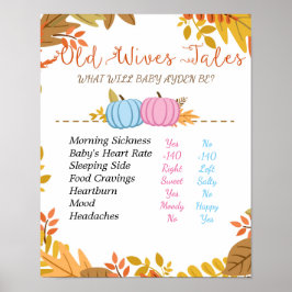 Pumpkin Old Ehefrauen Tales Gender Reveal Board Poster