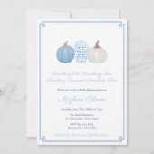 Pumpkin Old New Borroyed Blue Preppy Brautparty Einladung (Vorderseite)