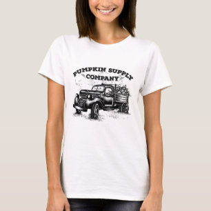 Pumpkin Old Truck Vintag antike Herbstsaison Gesch T-Shirt