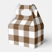 Pumpkin on Brown Kariert - Glückliches Erntedankfe Geschenkschachtel (Rückseite)