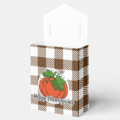 Pumpkin on Brown Kariert - Glückliches Erntedankfe Geschenkschachtel (Geöffnet)