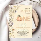 Pumpkin One Herbst Einladung zum ersten Geburtstag