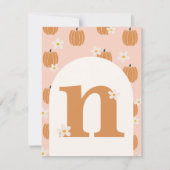 Pumpkin ONE "N" Bannerkarte mit hohem Stuhl Einladung (Vorderseite)