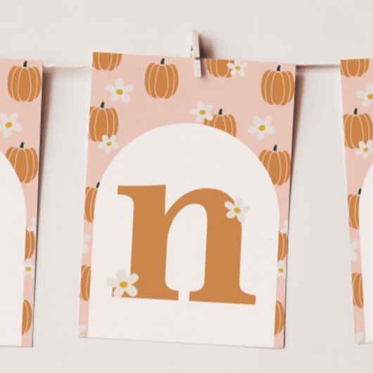 Pumpkin ONE "N" Bannerkarte mit hohem Stuhl Einladung