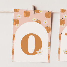 Pumpkin ONE "O" Bannerkarte für hohe Stühle Einladung