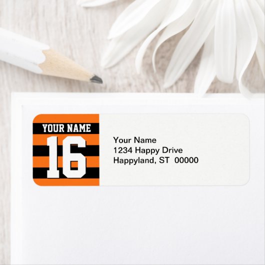 Pumpkin Orange Black Team Jersey Preppy Strip (Insitu)