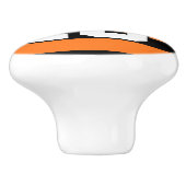 Pumpkin Orange Black Team Jersey Preppy Strip Keramikknauf (Seitenansicht)