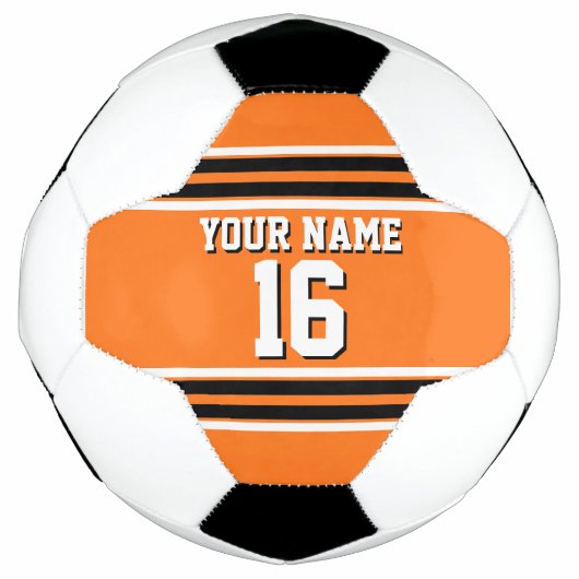 Pumpkin Orange Blk Team Jersey Name Fußball (Vorderseite)