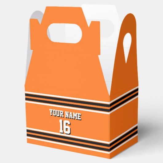 Pumpkin Orange Blk Team Jersey Name Geschenkschachtel (Geöffnet)