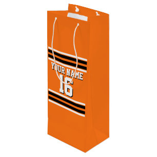 Pumpkin Orange Blk Team Jersey Name Geschenktüte Für Weinflaschen