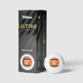 Pumpkin Orange Blk Team Jersey Name Golfball (Verpackungen)