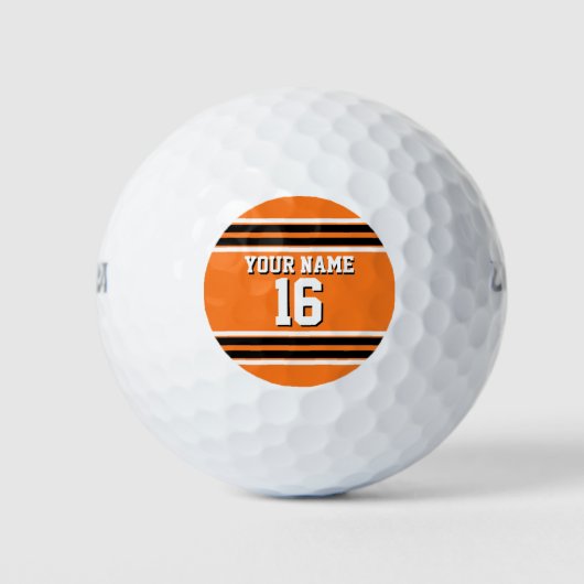 Pumpkin Orange Blk Team Jersey Name Golfball (Vorderseite)