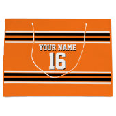 Pumpkin Orange Blk Team Jersey Name Große Geschenktüte (Vorderseite)