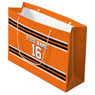 Pumpkin Orange Blk Team Jersey Name Große Geschenktüte