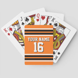 Pumpkin Orange Blk Team Jersey Name Spielkarten